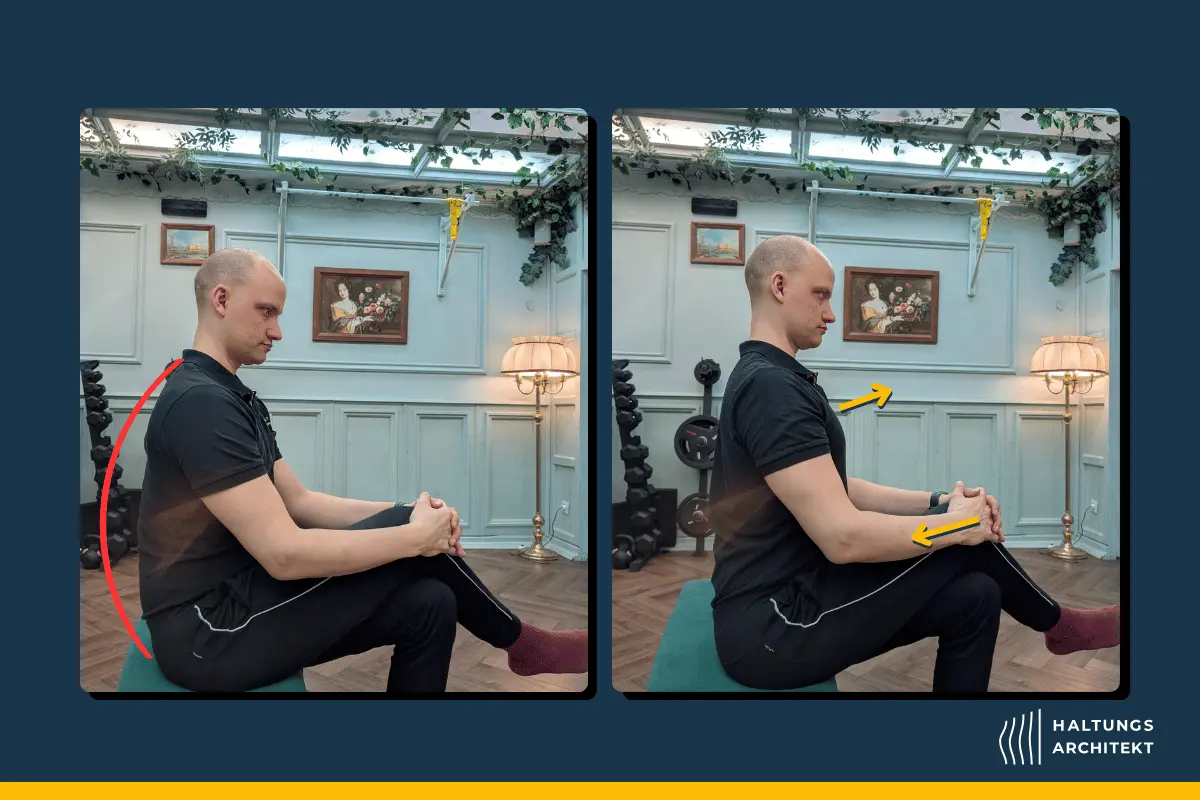 Elegant sitzen lernen - Übung 3: Die Beine übereinander schlagen