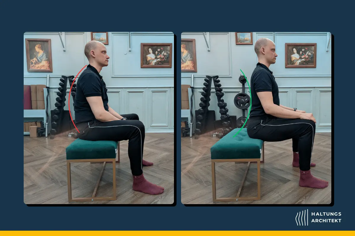 Elegant sitzen lernen - Übung 1: Brustbein heben