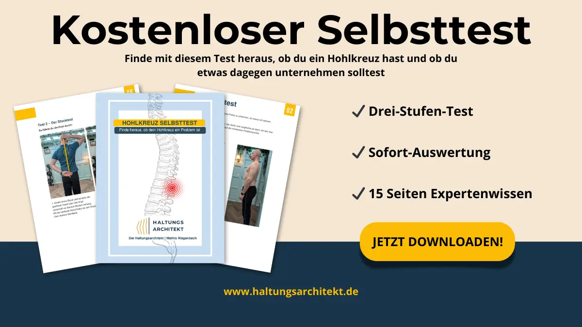Kostenloser Hohlkreuz-Selbsttest - 3-Stufen-Test mit Sofort-Auswertung